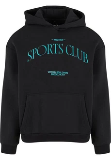 Upscale by Mister Tee Kapuzensweatshirt Another Sports Club Fluffy Hoody Hellblau/Schwarz