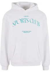 Upscale by Mister Tee Kapuzensweatshirt Another Sports Club Fluffy Hoody Hellblau/Weiß/Grau