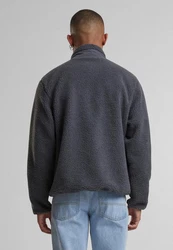 Urban Classics Teddy Jacket With Stand Up Collar (1-St) Dunkelgrau/Hellgrau/Grau