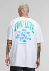 Upscale by Mister Tee T-Shirt Find Love Oversize Tee Weiß/Schwarz/Blau