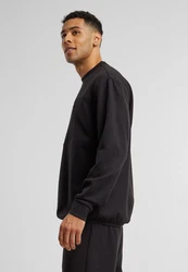 URBAN CLASSICS Rundhalspullover Scuba Zip Pocket Crew Schwarz