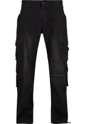Brandit Cargohose Denim Cargo Pants Schwarz/Dunkelblau/Khaki