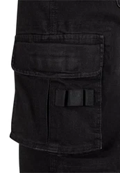 Brandit Cargohose Denim Cargo Pants Schwarz/Dunkelblau/Khaki