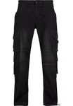 Brandit Cargohose Denim Cargo Pants Schwarz/Dunkelblau/Khaki