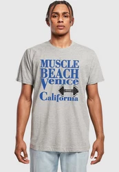 MisterTee T-Shirt Venice Beach Tee Blau/Grau/Gold