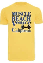 MisterTee T-Shirt Venice Beach Tee Gelb/Blau/Gold