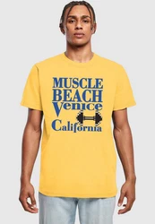 MisterTee T-Shirt Venice Beach Tee Gelb/Blau/Gold