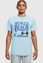 MisterTee T-Shirt Venice Beach Tee Blau/Hellblau