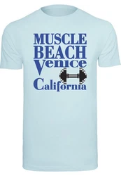 MisterTee T-Shirt Venice Beach Tee Blau/Hellblau