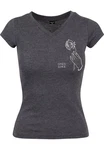 MisterTee T-Shirt Ladies Only Love Tee Dunkelgrau/Grau/Hellgrau/Braun