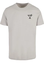 Merchcode T-Shirt Merchcode Summer - Cocktail T-Shirt Grau/Khaki/Hellgrau