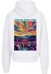 Merchcode Kapuzensweatshirt Dance Under Stars Oversized Hoody Weiß/Creme/Blau