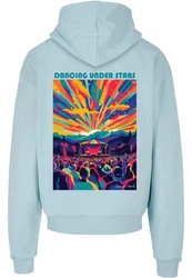 Merchcode Kapuzensweatshirt Dance Under Stars Oversized Hoody Blau/Hellblau