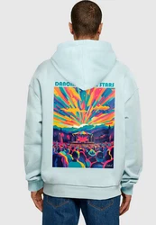 Merchcode Kapuzensweatshirt Dance Under Stars Oversized Hoody Blau/Hellblau