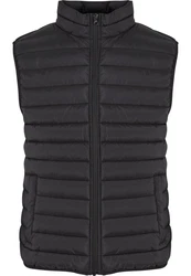 URBAN CLASSICS Steppweste Basic Light Weigh Vest Schwarz/Dunkelgrau