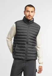 URBAN CLASSICS Steppweste Basic Light Weigh Vest Schwarz/Dunkelgrau