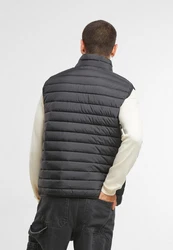URBAN CLASSICS Steppweste Basic Light Weigh Vest Schwarz/Dunkelgrau