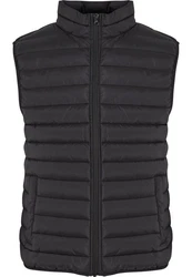 URBAN CLASSICS Steppweste Basic Light Weigh Vest Schwarz/Dunkelgrau
