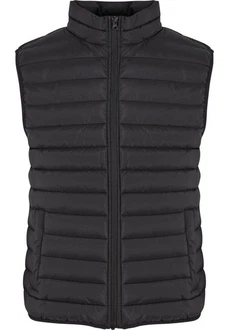 URBAN CLASSICS Steppweste Basic Light Weigh Vest Schwarz/Dunkelgrau