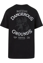 Upscale by Mister Tee Dangerous Grounds Oversize Tee Schwarz/Braun/Rot