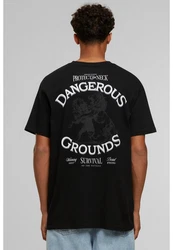 Upscale by Mister Tee Dangerous Grounds Oversize Tee Schwarz/Braun/Rot