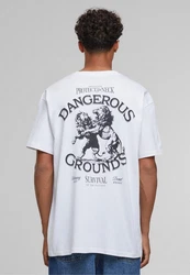 Upscale by Mister Tee Dangerous Grounds Oversize Tee Creme/Grau/Braun/Weiß