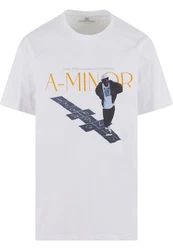 Upscale by Mister Tee T-Shirt A-Minor Oversize Tee Weiß/Braun/Hellblau