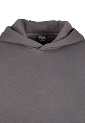 URBAN CLASSICS Kapuzensweatshirt Fluffy Hoody Dunkelgrau/Hellgrau/Grau/Braun