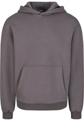 URBAN CLASSICS Kapuzensweatshirt Fluffy Hoody Dunkelgrau/Hellgrau/Grau/Braun