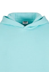 URBAN CLASSICS Kapuzensweatshirt Fluffy Hoody Hellblau/Blau/Türkis