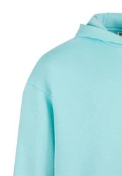 URBAN CLASSICS Kapuzensweatshirt Fluffy Hoody Hellblau/Blau/Türkis