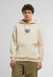 MisterTee Kapuzensweatshirt NYC Old English Wording Patch Hoody (1-tlg) Beige