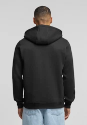 MisterTee Kapuzensweatshirt NYC Old English Wording Patch Hoody (1-tlg) Schwarz/Dunkelgrau