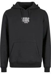 MisterTee Kapuzensweatshirt NYC Old English Wording Patch Hoody (1-tlg) Schwarz/Dunkelgrau