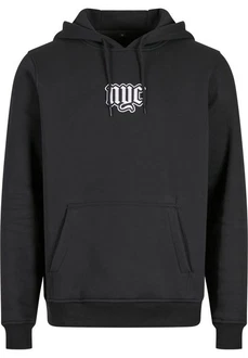 MisterTee Kapuzensweatshirt NYC Old English Wording Patch Hoody (1-tlg) Schwarz/Dunkelgrau MisterTee Kapuzensweatshirt NYC Old English Wording Patch Hoody (1-tlg) Schwarz/Dunkelgrau