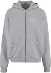Upscale by Mister Tee Dangerous Grounds Oversize Zip Hoody Dunkelgrau/Grau/Silber/Braun