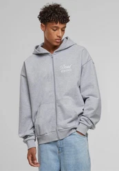 Upscale by Mister Tee Dangerous Grounds Oversize Zip Hoody Dunkelgrau/Grau/Silber/Braun