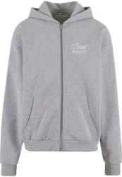 Upscale by Mister Tee Dangerous Grounds Oversize Zip Hoody Dunkelgrau/Grau/Silber/Braun