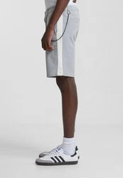 2Y Studios Sweatshorts Wide Pinstripe Shorts Grau