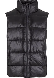 URBAN CLASSICS Recycled Big Puffer Vest Schwarz