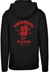 MisterTee Kapuzensweatshirt Negroni Please Hoody Rosa/Rot/Dunkelrot/Schwarz