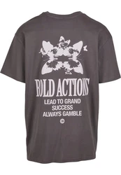 MisterTee T-Shirt Bold Actions Oversize Tee Grau/Dunkelgrau/Braun/Hellgrau