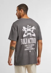MisterTee T-Shirt Bold Actions Oversize Tee Grau/Dunkelgrau/Braun/Hellgrau