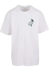 MisterTee T-Shirt Bold Actions Oversize Tee Weiß/Rosa/Rot