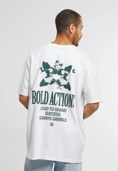 MisterTee T-Shirt Bold Actions Oversize Tee Weiß/Rosa/Rot