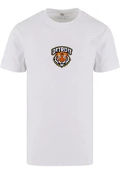 MisterTee T-Shirt Detroit Tiger Head Patch Tee Rot/Creme/Hautfarben/Orange