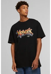 Upscale by Mister Tee T-Shirt NY Graffiti Oversize Tee Schwarz/Rosa