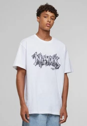 Upscale by Mister Tee T-Shirt NY Graffiti Oversize Tee Weiß/Grau/Silber/Dunkelblau/Rosa