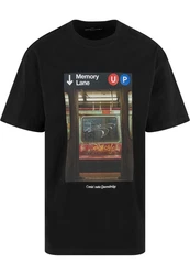 Upscale by Mister Tee T-Shirt Memory Lane Oversize Tee Bordeaux/Schwarz/Rot/Braun