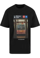 Upscale by Mister Tee T-Shirt Memory Lane Oversize Tee Bordeaux/Schwarz/Rot/Braun